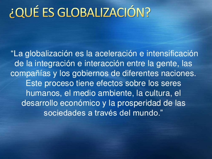 que es globalizacion